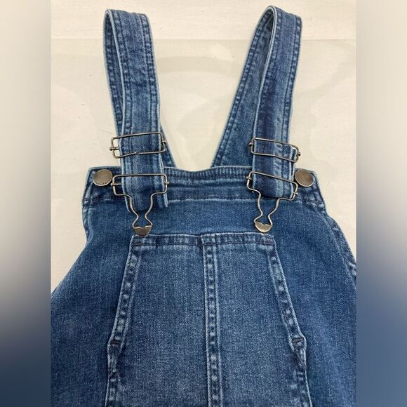 Seraphine Overalls Women’s 6 Blue Denim Maternity Straight Leg Adjustable Casual - Picture 4 of 10